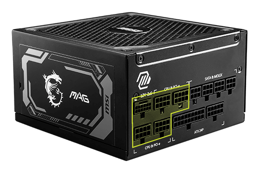 MSI MAG A1000GL PCIE5 WHITE, Fully Modular Compact Gaming 1000W